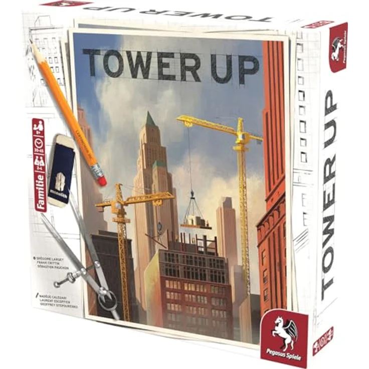 Pegasus Spiele Tower Up Familienspiel - Hohe Qualität, ideal als Geschenk – Bild 3