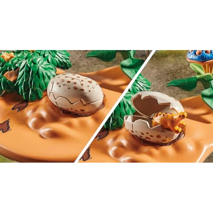 Playmobil® Konstruktions-Spielset Stegosaurusnest mit Eierdieb (71526), Dinos, (29 St), Made in Europe – Bild 7