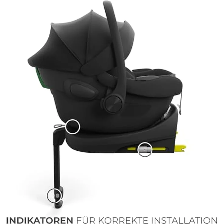 Kinderkraft i-Lite Babyschale mit Endura Safe FX Basis, ultraleicht, 90° Drehfunktion, geeignet von Geburt bis 87 cm, i-Size Norm – Bild 12