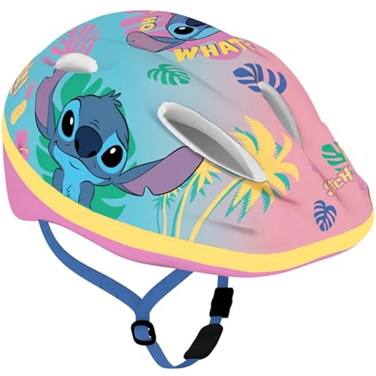 sarcia.eu Disney Stitch Kinderfahrradhelm für Mädchen, verstellbar 52-56 cm, bunt, mit Belüftungsöffnungen und gepolstertem Innenraum – Bild 1