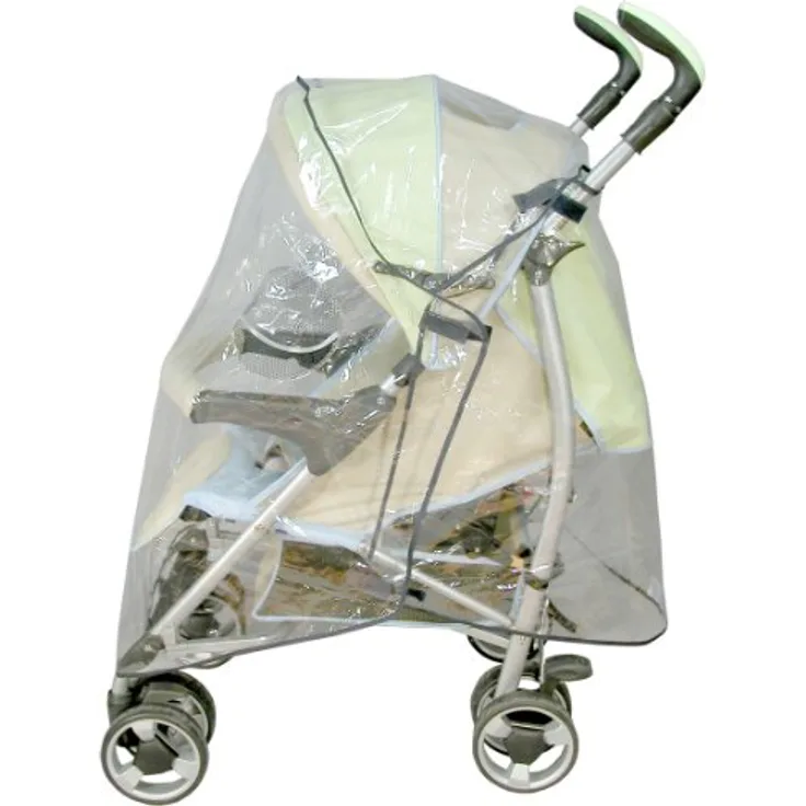 BAMBISOL HPU Regenschutz für Kinderwagen mit Verdeck, Transparent, belüftet, phthalatfrei, passend für die meisten Modelle