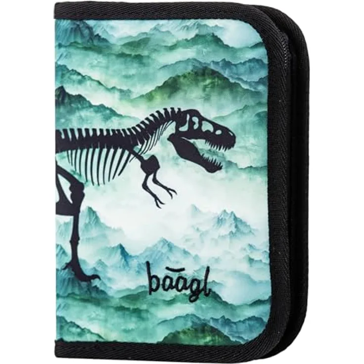 Baagl Federmäppchen Dino, großes Hauptfach für Schreibwaren, langlebige Materialien, 20 x 15 x 3 cm