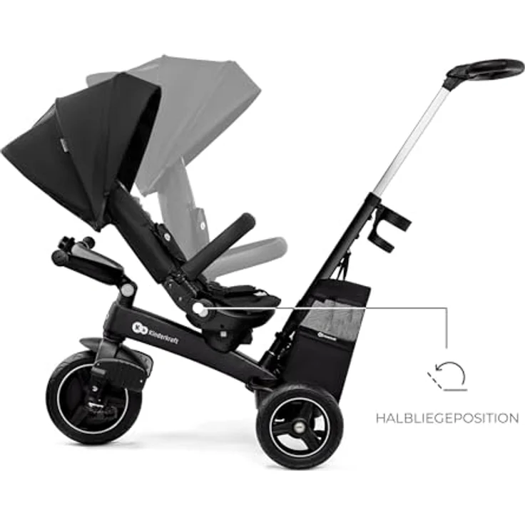 Kinderkraft Dreirad Easytwist, Dreirad für Kinder mit drehbarem Sitz und verstellbarem Dach – Bild 6