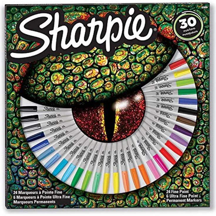 Sharpie Permanentmarkerset, exklusive Farben, feine und ultrafeine Spitzen, 30 Stück - Preisvergleich – Bild 1