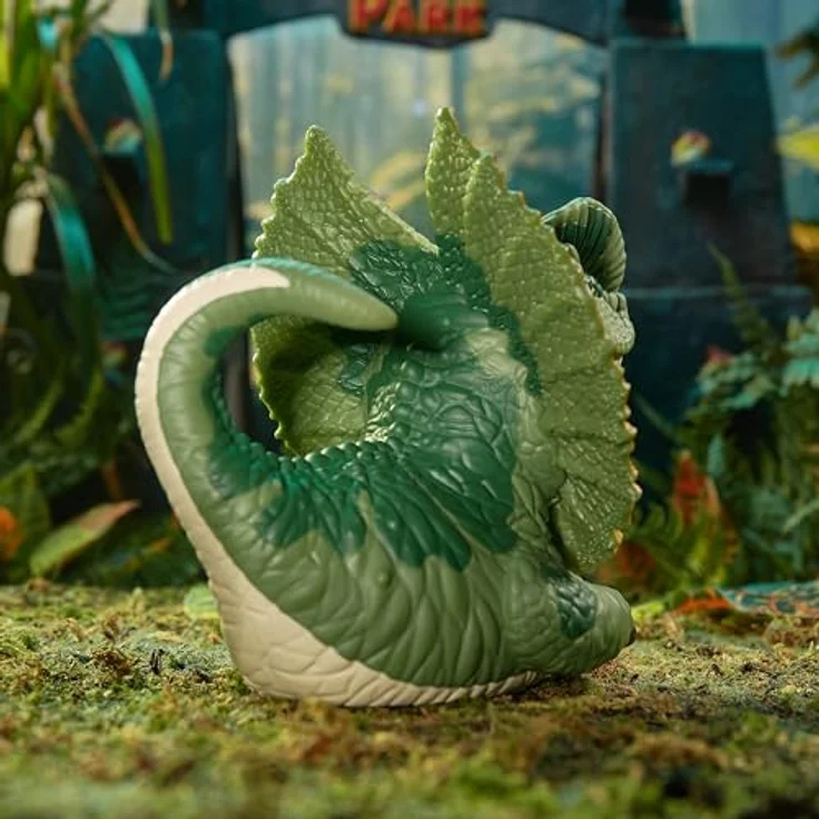 TUBBZ Box-Ausgabe Dilophosaurus, Sammler-Vinyl-Gummiente Figur, 9 cm groß, offizielles Jurassic World Rebirth Merchandise – Bild 5