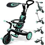 GLOBBER 4 in 1 Dreirad, Mintgrün, vielseitig einsetzbar für Kinder über 3 Jahre