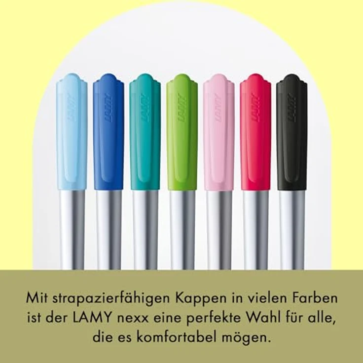 LAMY Füller nexx 087 BLAU Stärke A, ergonomisch und leicht mit polierter Edelstahlfeder – Bild 7