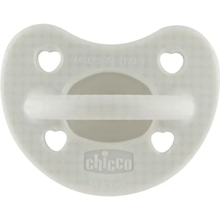 Chicco PhysioForma Luxe Silikon Schnuller, 2-6M, grau, unterstützt physiologische Atmung und fördert die Mundentwicklung, 1 Stück