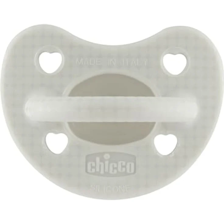 Chicco PhysioForma Luxe Silikon Schnuller, 2-6M, grau, unterstützt physiologische Atmung und fördert die Mundentwicklung, 1 Stück – Bild 1