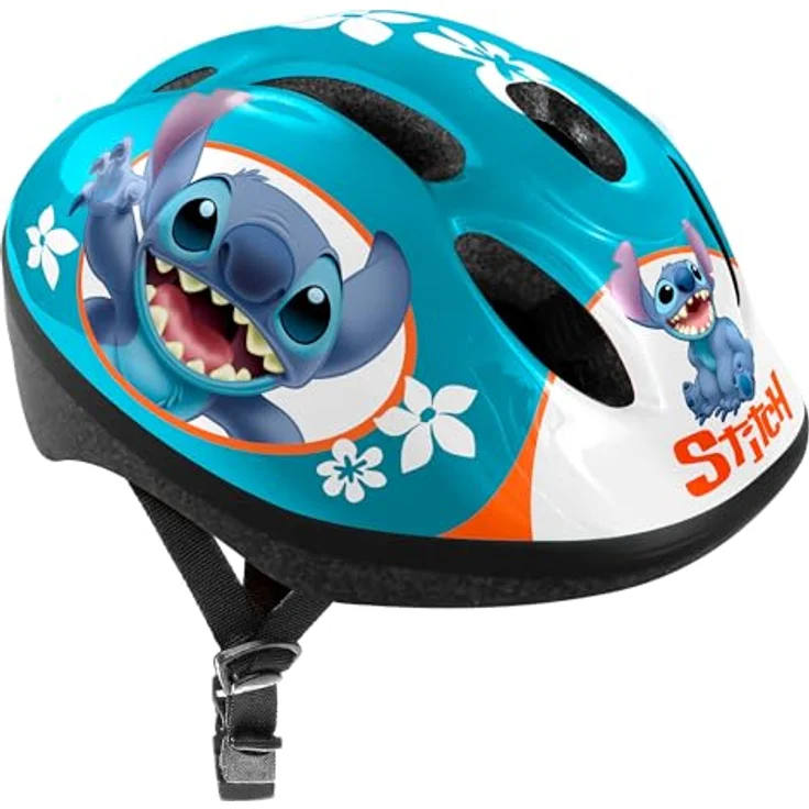Stamp Unisex-Youth Combo Stitch (Casque + Genouillères & Coudières), Blau/Weiß, S – Bild 2