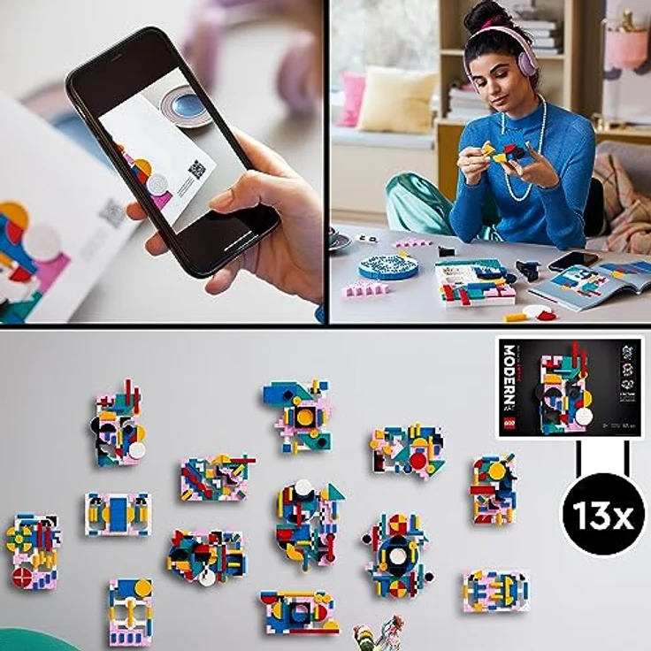 LEGO 31210 Art Moderne Kunst Set, buntes abstraktes Wandbild, Home-Deko für Wohnzimmer oder Schlafzimmer, Basteln für Erwachsene und Jugendliche, Geschenk für Frauen und Männer – Bild 5