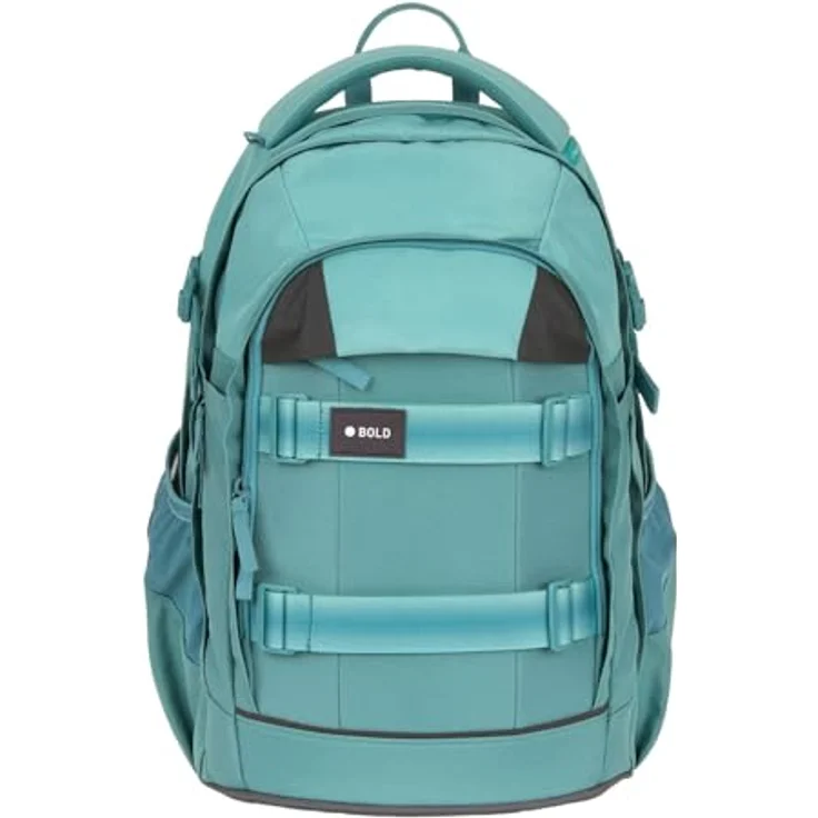 LÄSSIG Bold Origin Schulrucksack mit Laptopfach, ergonomisches Tragesystem, Aqua türkis – Bild 1