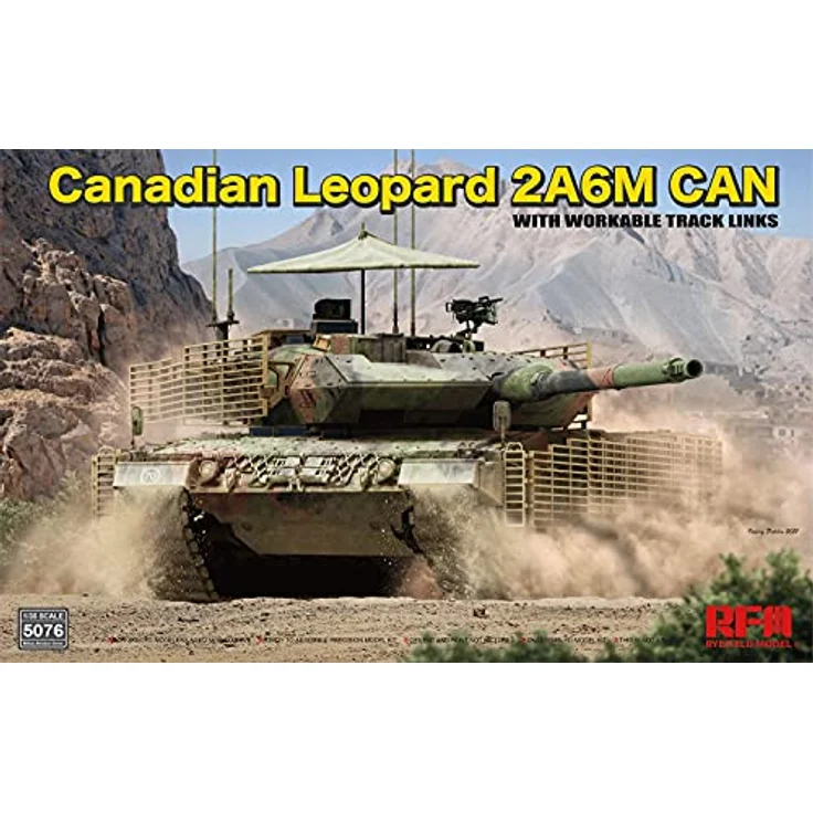 Rye Field Model Canadian LEOPARD 2A6M CAN, Modellfahrzeug mit funktionierenden Kettengliedern – Bild 2
