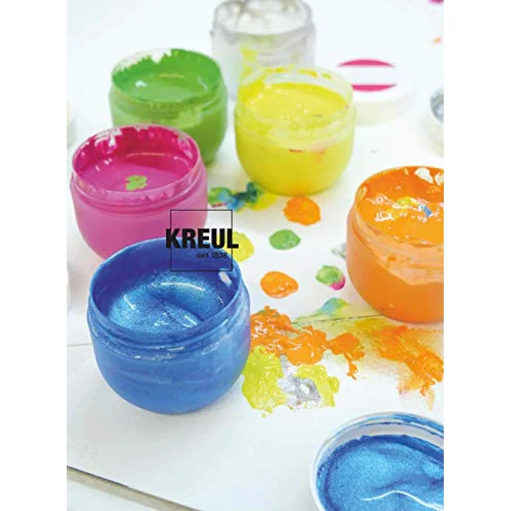 KREUL MUCKI Glückskinder Fingerfarben, 6 Farben sortiert (50 ml), wasserbasierte Malfarben für Kinder, vegan, dermatologisch getestet – Bild 3