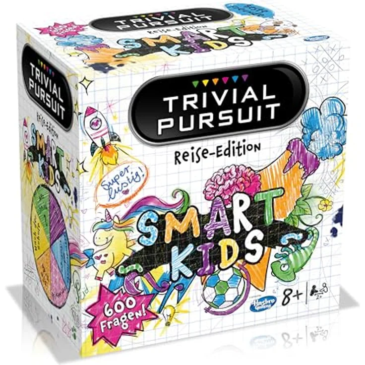 Winning Moves - Trivial Pursuit Smart Kids - Quizspiel für Kinder ab 8 Jahren in Deutsch, 100 Karten mit 600 Fragen – Bild 1