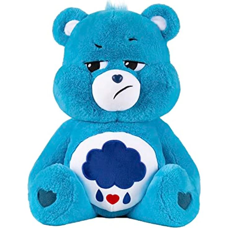 Basic Fun Care Bears Grumpy Bear 60 cm Jumbo Plüsch, weiches blaues Kuscheltier für Jungen und Mädchen ab 4 Jahren, fördert Teilen und Fürsorge – Bild 1