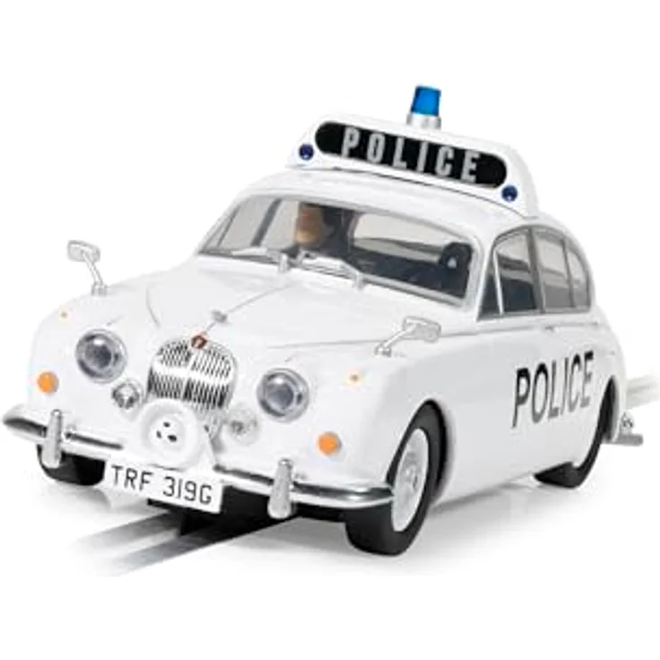 Scalextric Jaguar MK2 Police Edition, Modellrennwagen mit Blinklicht und Schildern – Bild 6