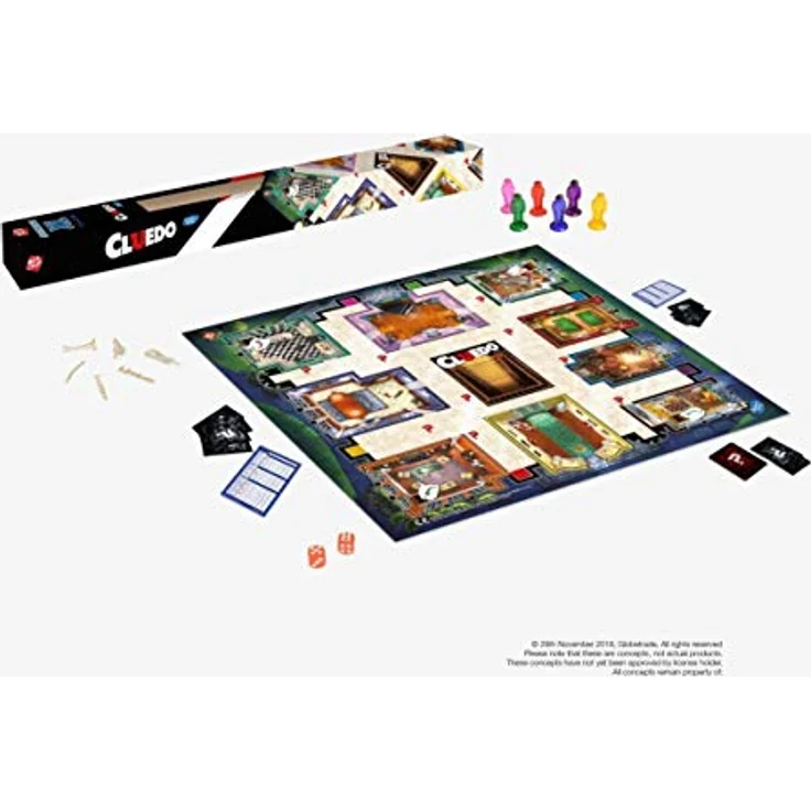 Hasbro Cluedo Junior Spiel - Abwaschbare XL-Spielmatte - Familien- und Kinderspielbrett - Deutsche Version - Preisvergleich – Bild 1