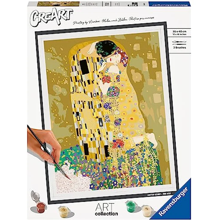 Ravensburger CreArt - Malen nach Zahlen 23648 ART Collection: The Kiss (Klimt) ab 14 Jahren – Bild 1