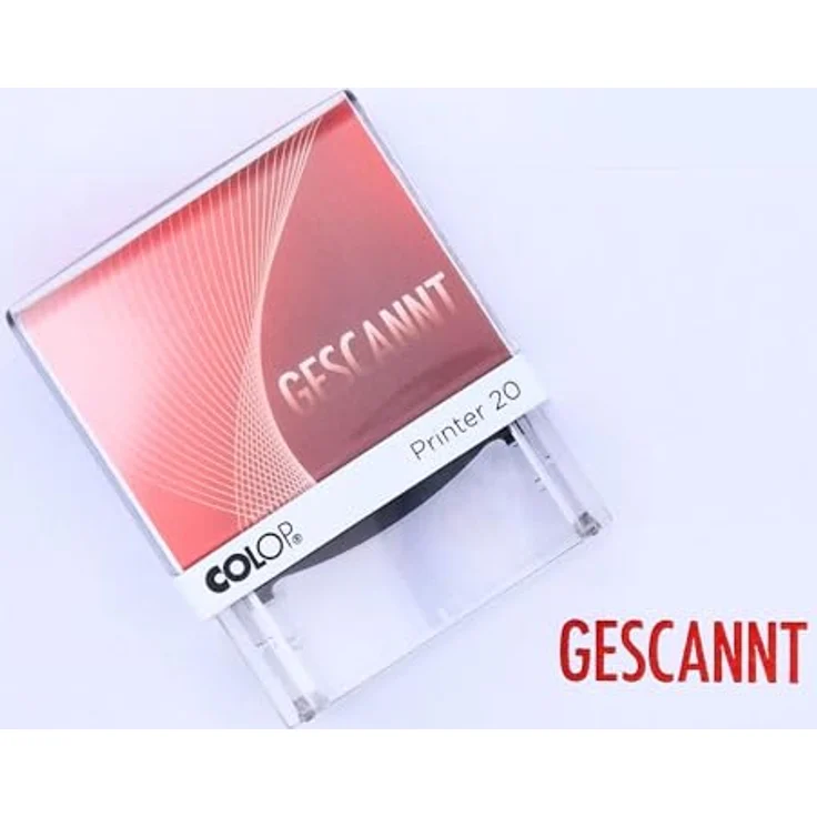COLOP Stempel Printer 20/L Gescannt, selbstfärbend, mit fertigem Lagertext in Rot – Bild 9