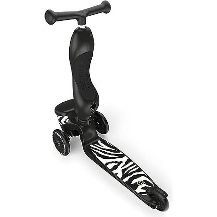 Scoot&Ride Highwaykick 1 Lifestyle, 2in1 Rutscherfahrzeug und Scooter mit Transportbox, Farbe: zebra – Bild 9