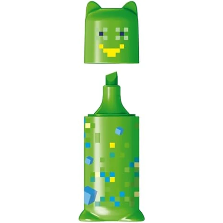 Maped PIXEL PARTY Mini Textmarker, farbsortiert, 4 St., ergonomische Griffzone, keilförmige Spitze, lichtbeständig – Bild 3