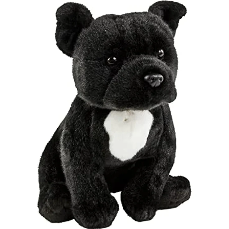 Teddys Rothenburg Pitbull/American Staffordshire Terrier 30 cm schwarzes Kuscheltier Hunde Plüschhund Stoffhund – Bild 1