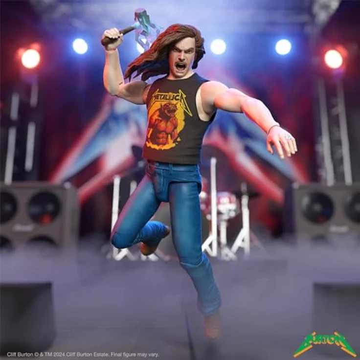 Super7 ULTIMATES! Cliff Burton Actionfigur – 17,8 cm mit Zubehör, Heavy Metal Sammlerstück und Retro-Spielzeug – Bild 4