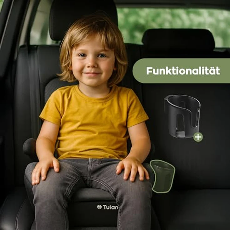 Tulano Cabby 20, Kindersitz mit ECE R129/03 i-Size-Zulassung, ergonomischer Konturierung und Ultra-Soft-Technologie, grau – Bild 4