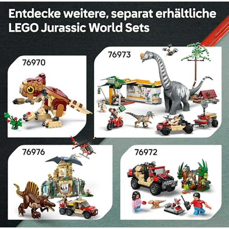 LEGO Jurassic World 76975, Flucht vor dem T.Rex Set mit 199 Teilen, ab 5 Jahren, beweglicher T.Rex und Minifiguren – Bild 7