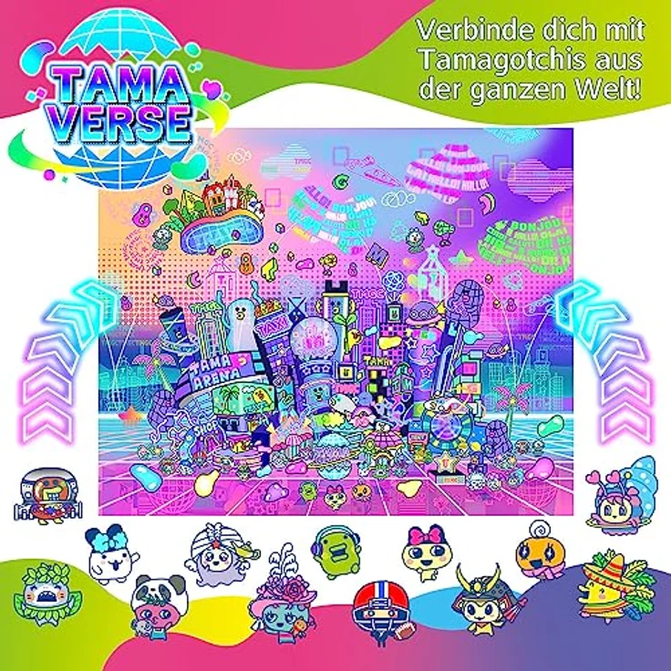 Bandai Tamagotchi Uni, Interaktives virtuelles Haustier mit multilingualer Unterstützung – Bild 5
