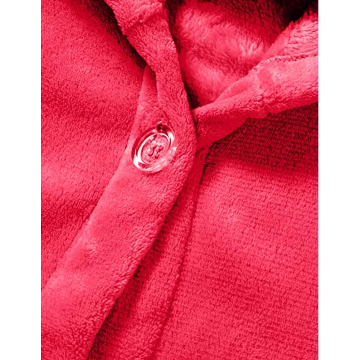 Playshoes Fleece-Bademantel uni pink – Bild 3
