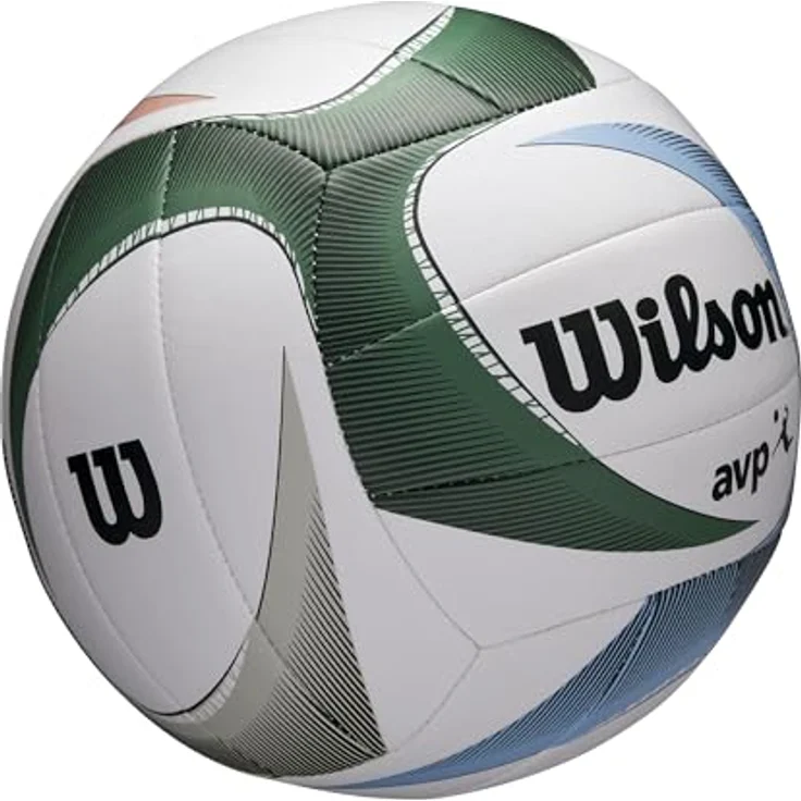 Wilson AVP PXL Volleyball, Thermoplastisches Polyurethan, Innen- und Außenbereich, Weiß/Blau/Grün – Bild 2
