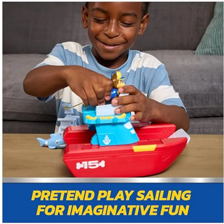 Paw Patrol PAW Sea Patroller, 23 cm Rettungsboot mit Chase Figur und Rettungs-Claw – Bild 7