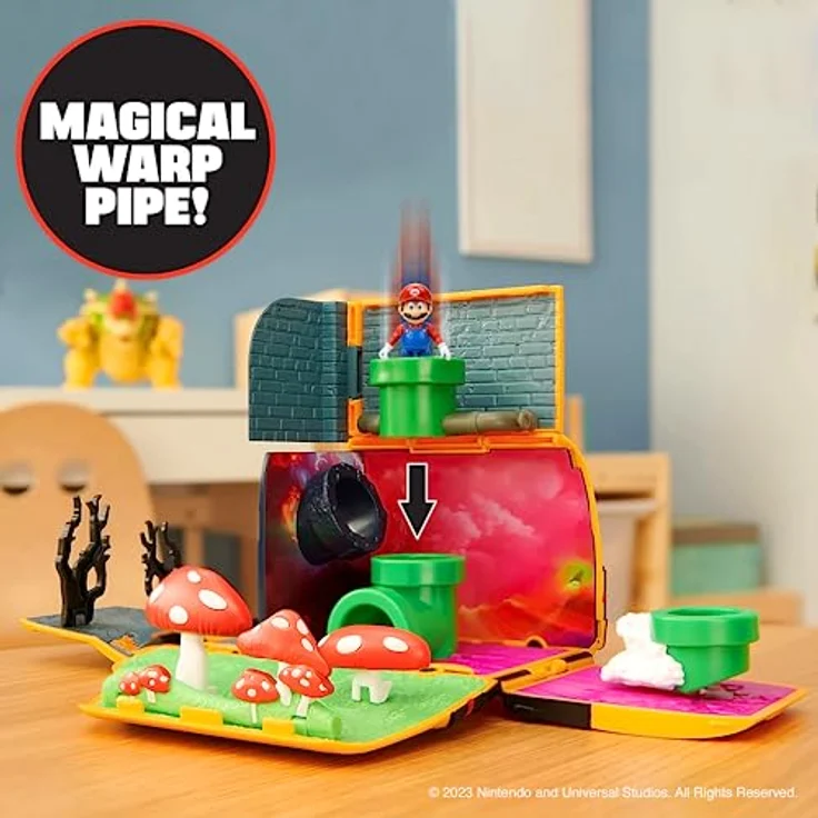 Jakks Pacific Nintendo Super Mario Movie Mini World Van Spielset, inkl. Mini-Mario-Figur, mit Warpzone-Universum, 18 x 18 x 10 cm, Kunststoff, ab 3 Jahren – Bild 5