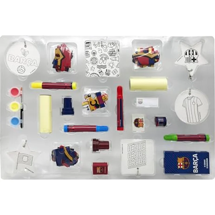 CYPBRANDS FC Barcelona Adventskalender, 24 Überraschungen mit Spielzeug und Aktivitäten, offizielle Marvel-Lizenz, Kindergeschenk für Weihnachten – Bild 5