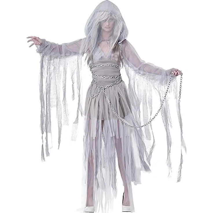 California Costumes California Kostüm CS97511/M, Dress mit Umhang und angenähter Kapuze, Größe M – Bild 2