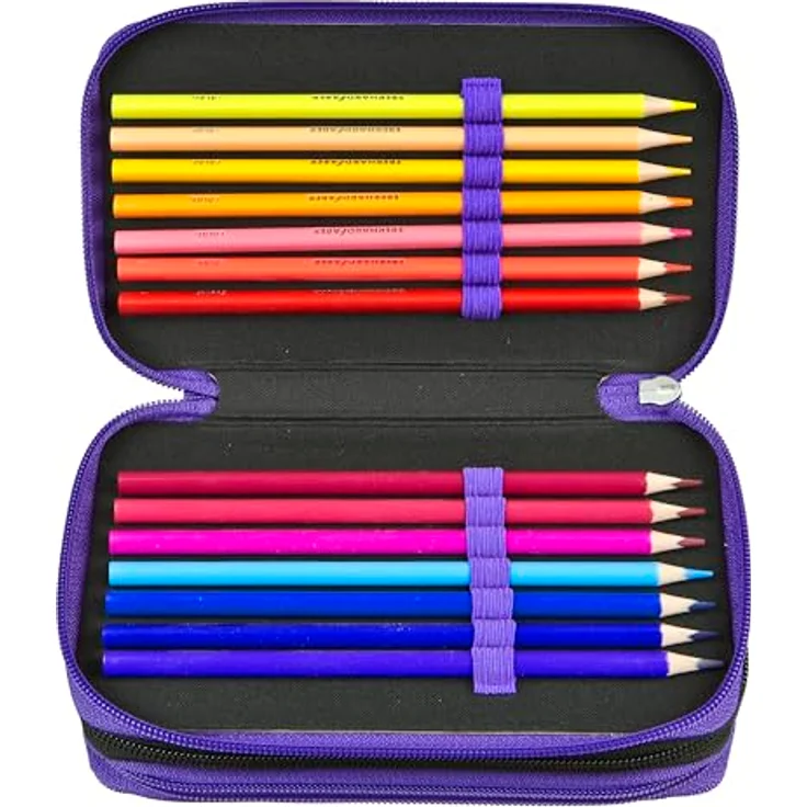 Scooli Tripledecker Monster High, Gefülltes Schüleretui mit 21 Buntstiften, robust und ergonomisch, ideal für Schule und Freizeit, ab 6 Jahren – Bild 3