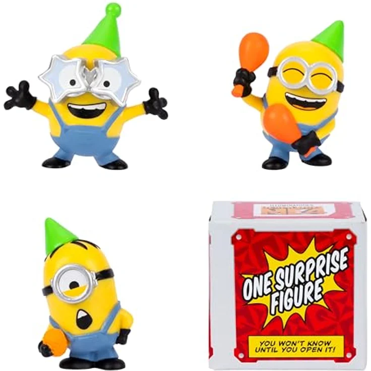 MINIONS Ich – Einfach unverbesserlich 4, 4er-Packung Partybus-Truppe Sammelfiguren, 5,8 cm groß, mit 3 sichtbaren Figuren und 1 Überraschungsfigur – Bild 4