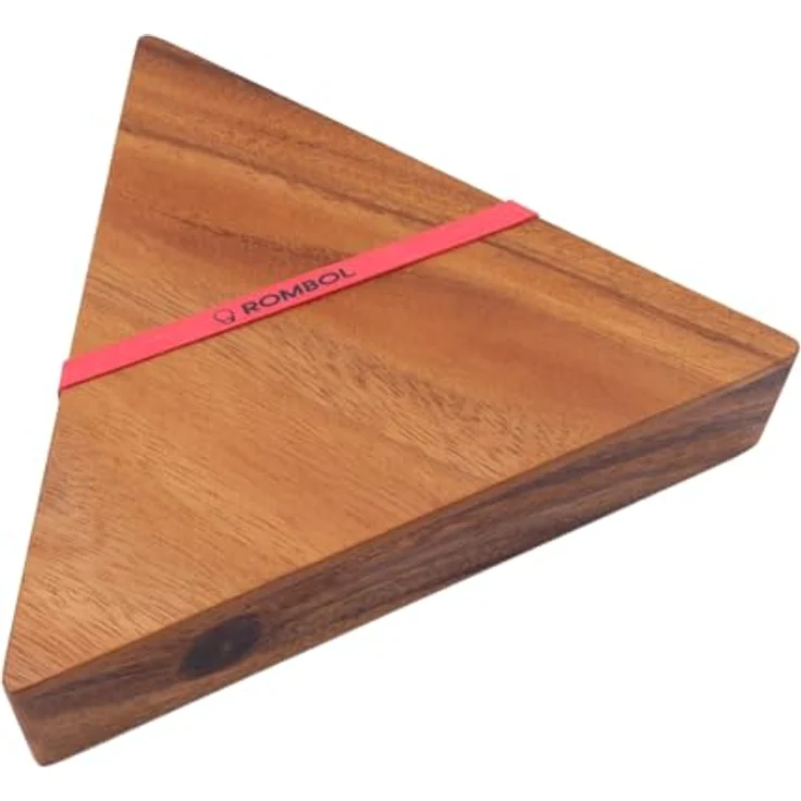 ROMBOL Tridomino 3 - anspruchsvolles Legespiel aus dunklem Samena-Holz für 2-6 Personen, 56 dreieckige Dominosteine, Maße 25 cm x 25 cm x 4,5 cm – Bild 5