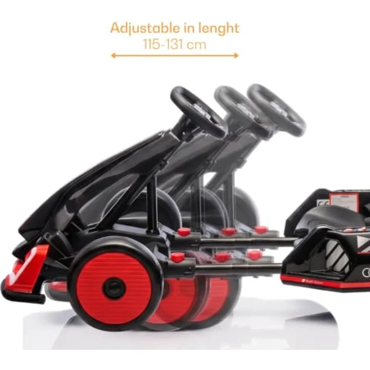 Vrooomy Audi Kinder Elektro GoKart 24V, mit Driftfunktion, Bluetooth, verstellbarem Sitz und EVA-Reifen, rot – Bild 8