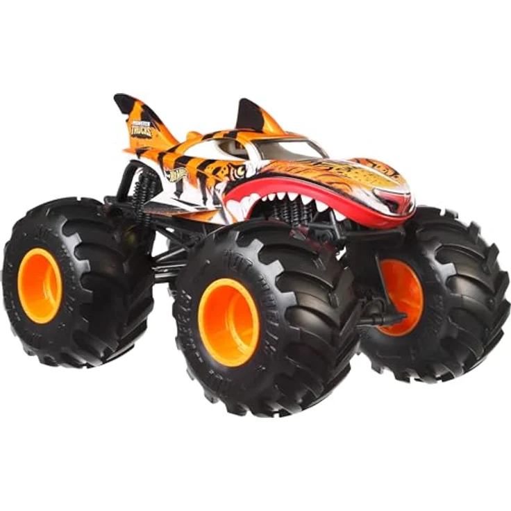 Hot Wheels Monster Trucks JDR02, Oversized Die-Cast-Spielzeugtruck im Maßstab 1:24 mit riesigen Rädern und coolen Designs – Bild 1
