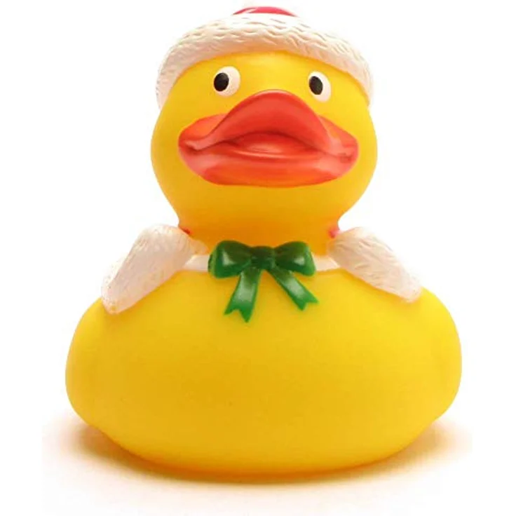 Duckshop Badeente - personalisierbar (Weihnachtsmann Ente) mit eigenem Wunschtext, L: 8 cm, Vinyl – Bild 5