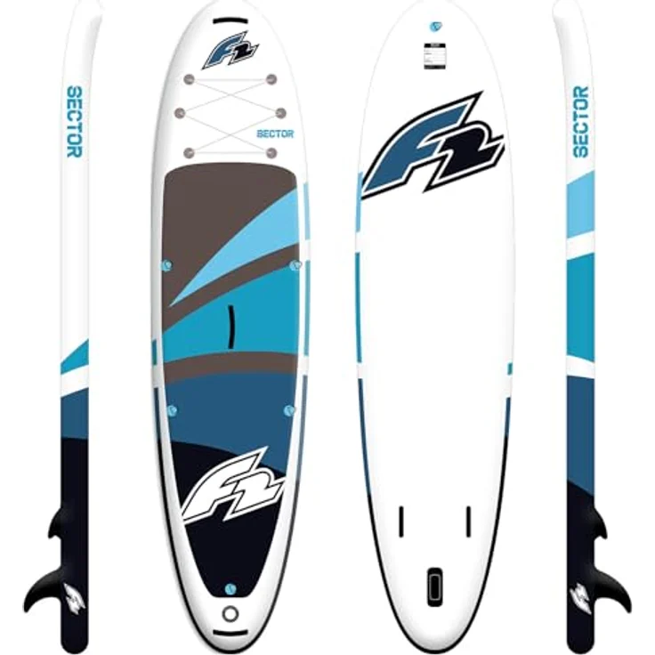 F2 SUP Stand Up Paddle Board Sector 11'5'', robustes 6" Dropstitch-Material, blau, 2024 – Bild 2