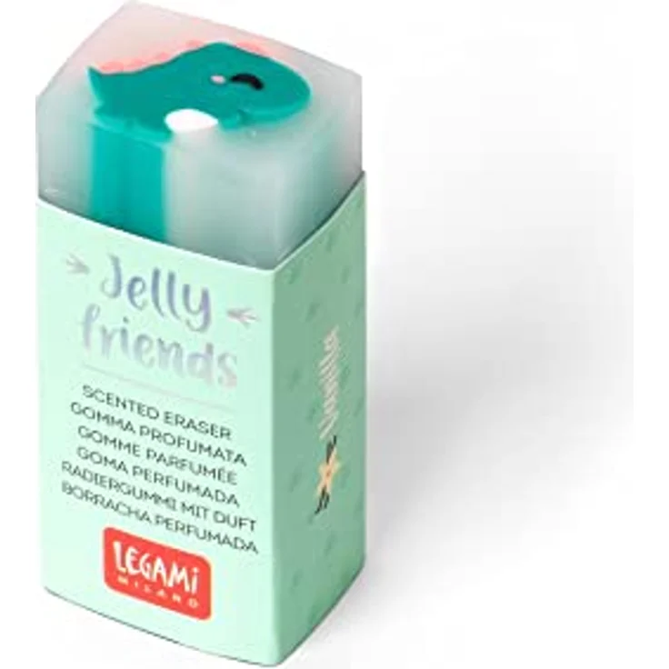 Legami - Duftgummi, Jelly Friends, 2,2 x 5 cm, Dino-Thema, Vanille-Aroma, weich und sauber - Preisvergleich – Bild 1
