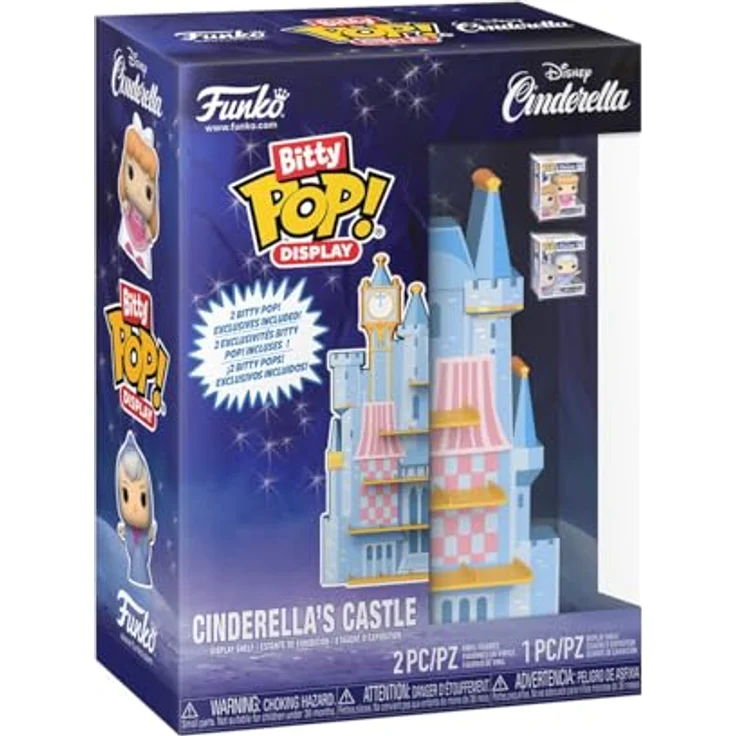 Funko Bitty POP! Display: Cinderella's Castle, 0.9 Inch (2.2 cm) Collectable mit Stapelbarer Display Shelf - Geschenkidee für Partytüten – Bild 1