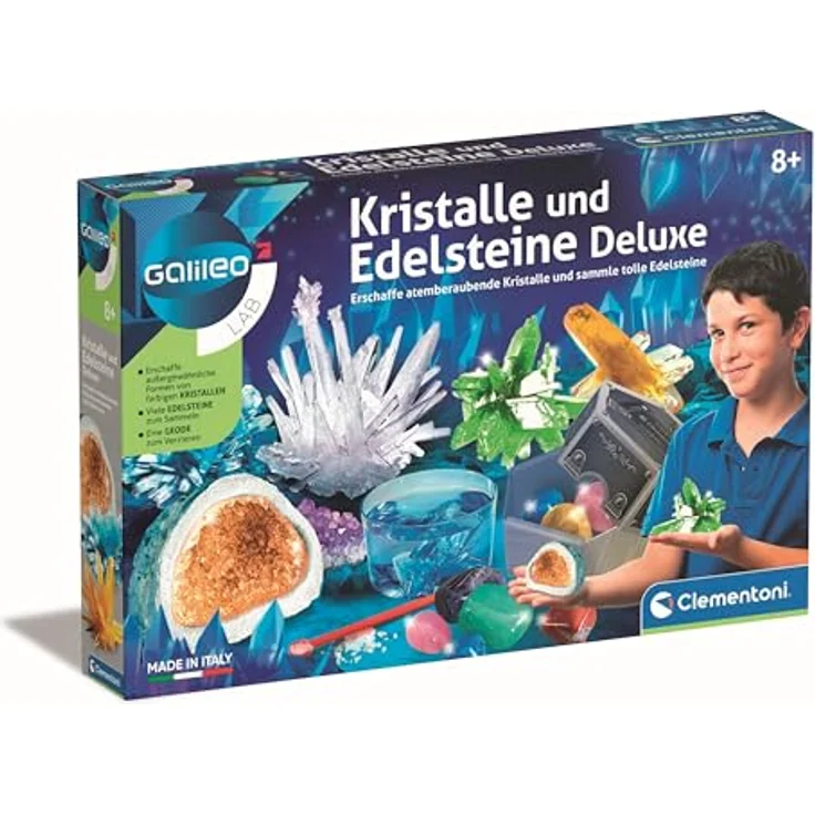 Galileo Lab - Kristalle und Edelsteine Deluxe, Kristalle züchten und Edelsteine sammeln für Kinder ab 8 Jahren, 59330 von Clementoni – Bild 1
