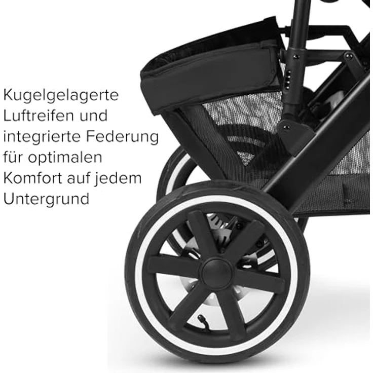 OTTO ABC Design Salsa Run Buggy Kollektion 2024, Jogger mit feststellbarem Vorderrad, 3 großen Lufträdern und UV-Schutz 50+, blau – Bild 6
