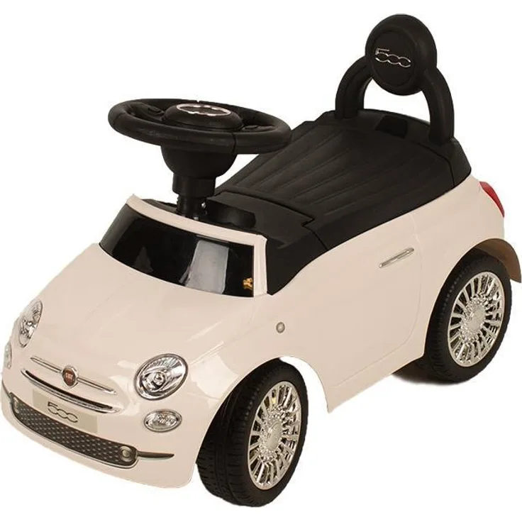 Babytrold Fiat 500, Ride-On Car für Kinder, klassisches Design, weiß