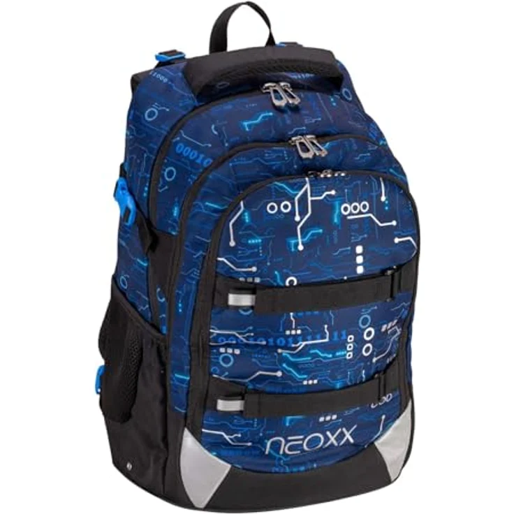 neoxx Active Pro School Backpack Next Level, Schulrucksack mit verstellbarem Tragesystem und viel Stauraum, Maße: 31 x 45,5 x 21 cm – Bild 2